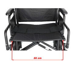 Scaun cu rotile pentru transfer UNIZDRAV, 50 cm