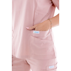 Bluză medicală damă Unidress Comfort, pudră