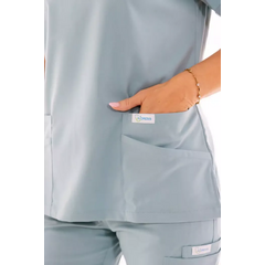 Bluză medicală damă Unidress Comfort, albastru pastel