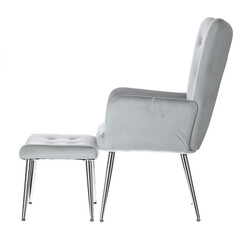 Fotoliu de relaxare cu taburet Silver Luxury