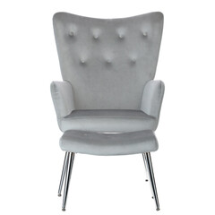 Fotoliu de relaxare cu taburet Silver Luxury
