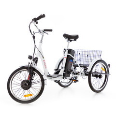 その他 TOBIO Critiques #3 Bicicletă electrică cu trei roți Tornádo ZTECH, albă | UNIZDRAV