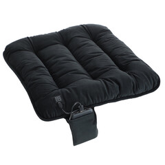 Pernă de scaun portabilă cu încălzire, neagră