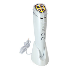 Aparat galvanic cu ultrasunete pentru față, alb