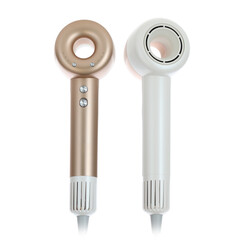 Uscător de păr cu ionizator de aer, alb-auriu