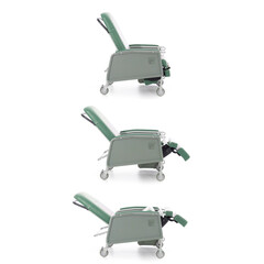 Scaun cardiac pentru seniori, verde