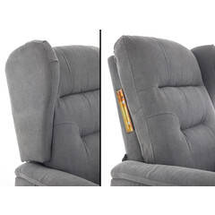 Fotoliu de masaj rabatabil COMFORT+, material textil antracit