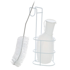 Sticlă de urină cu suport și perie