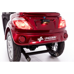 Scuter electric cu două locuri CHAMPION DUO pentru seniori și persoane invalide - motor puternic de 1000 W -  ZGÂRIETURI MICI PE BARĂ DE PROTECȚIE SPATE