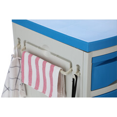 Noptieră MEDIK din plastic, albastră - LATERAL JOS CRĂPAT