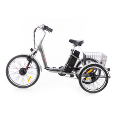 Tricicletă electrică Tornado ZTECH, argintie