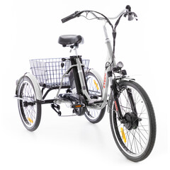 Tricicletă electrică Tornado ZTECH, argintie