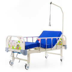 Pat mecanic de poziționare pentru copii cu saltea UNIZDRAV