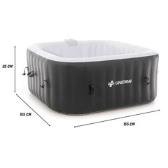 Jacuzzi cu hidromasaj gonflabil UNIZDRAV pentru 4 persoane (Articol folosit)
