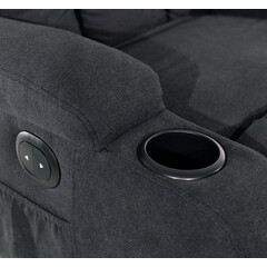 Fotoliu de relaxare rabatabil, material negru