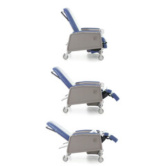 Scaun cardiac pentru seniori, albastru
