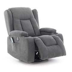 Fotoliu relaxant rabatabil, material textil antracit (Produs resigilat)