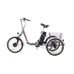 Tricicletă electrică cu trei roți Tornado ZTECH, argintie