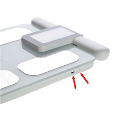 Cântar profesional SMART cu funcție de analiză corporal și afisaj LED pe mâner + aplicație mobilă și Bluetooth (Produs folosit)