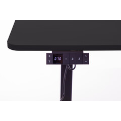 Birou reglabil pe înălțime UNIZDRAV 160x110 cm, neagru - colț dreapta