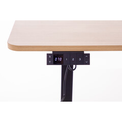 Birou reglabil pe înălțime UNIZDRAV 160x110 cm, stejar maro - colț stâng