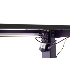 Birou reglabil pe înălțime UNIZDRAV 160x110 cm, neagru - colț stâng