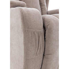 Fotoliu relaxant rabatabil, material textil bej închis(Piesă neambalată)