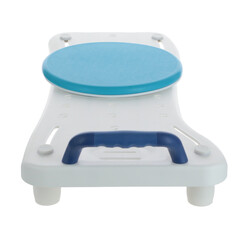 Scaun de baie cu disc pivotant și mâner