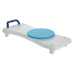 Scaun de baie cu disc pivotant și mâner