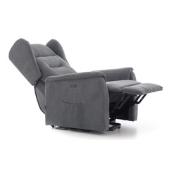 Fotoliu relaxant COMFORT cu funcție de masaj și încălzire, material textil antracit (Piesă folosită)