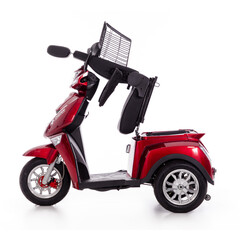 Scuter electric cu trei roți CHAMPION pentru seniori - motor puternic de 1000 W, roșu (Articol folosit)