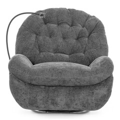 Fotoliu relaxant elegant TRENDY cu funcție de masaj și încălzire, antracit