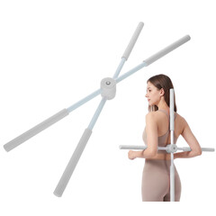 Baston de yoga pentru stretching și corectarea posturii, gri