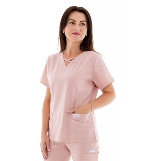 Bluză medicală damă Unidress Comfort, pudră Mărimea XS