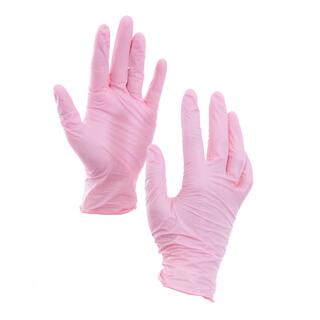 Mănuși de nitril roz, 100 buc S