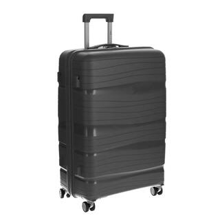 Valiză de călătorie, neagră Valiză de călătorie cu roți detașabile XL - 109 l