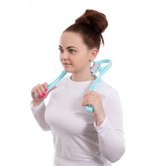 Instrument de masaj pentru coloana cervicală cu 6 role