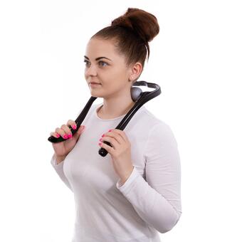 Instrument de masaj pentru gât și coloana cervicală cu 2 capete