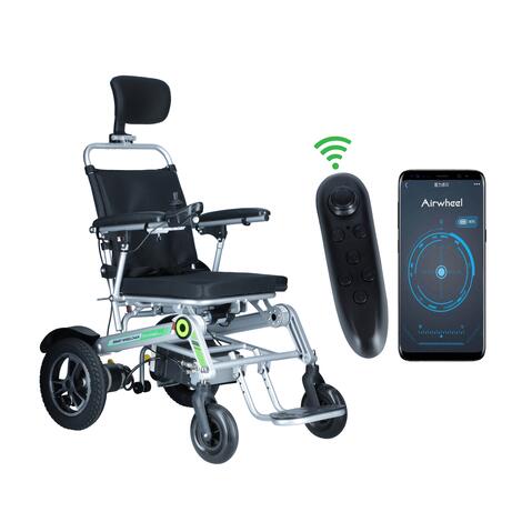 Scaun cu rotile electric AIRWHEEL H3TS cu funcție de pliere automată și telecomandă