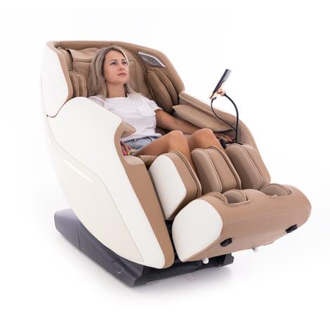 Scaun electric de masaj RelaxPro 3D MASSAGER, alb-maro