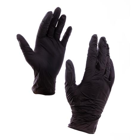 Mănuși de nitril negre, 100 buc