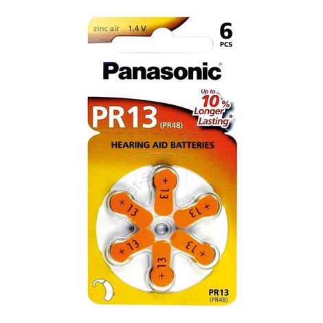 Baterie pentru aparat auditiv Panasonic PR13, 6 buc