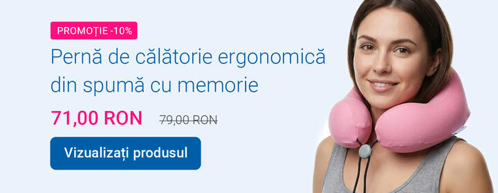 Pernă de călătorie ergonomică