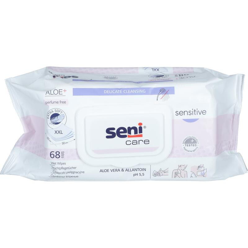 SENI CARE șervețele umede Sensitive, 68 buc