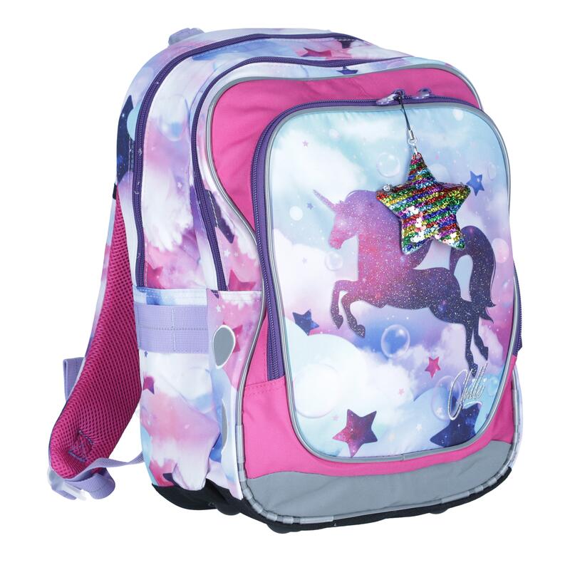 Ghiozdan ergonomic de școală cu unicorn