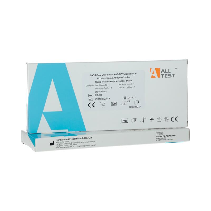 SARS-CoV-2, Gripa A+B, RSV, Adenovirus, Test combinat antigen M.pneumoniae, 1 buc