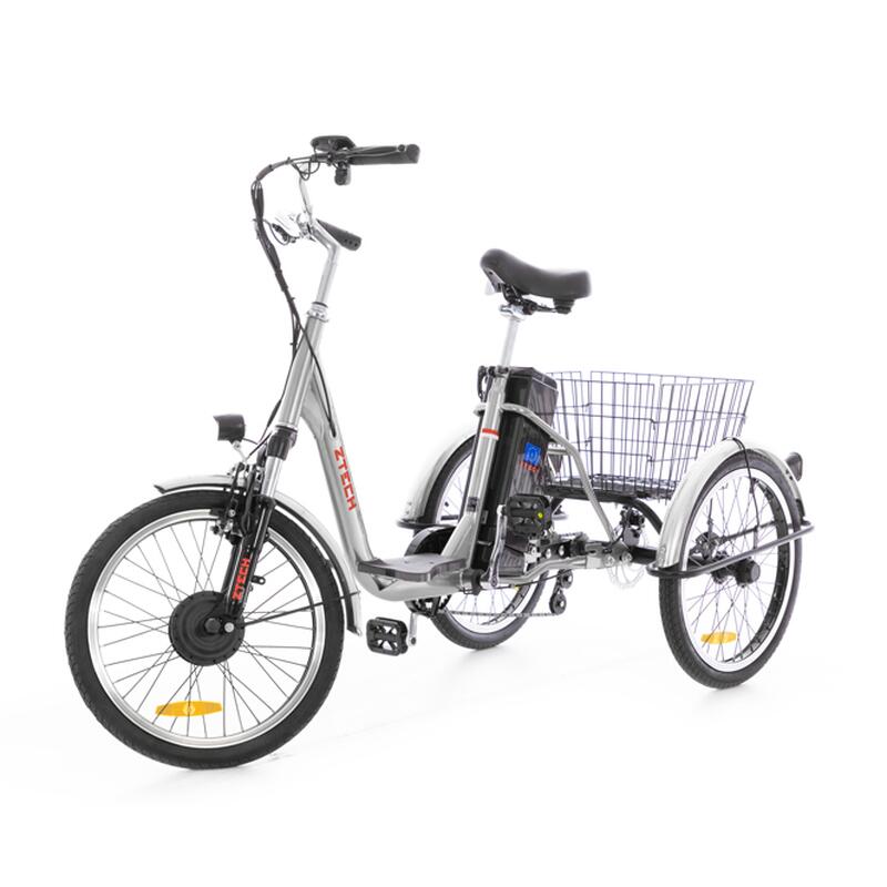 Tricicletă electrică Tornado ZTECH, argintie