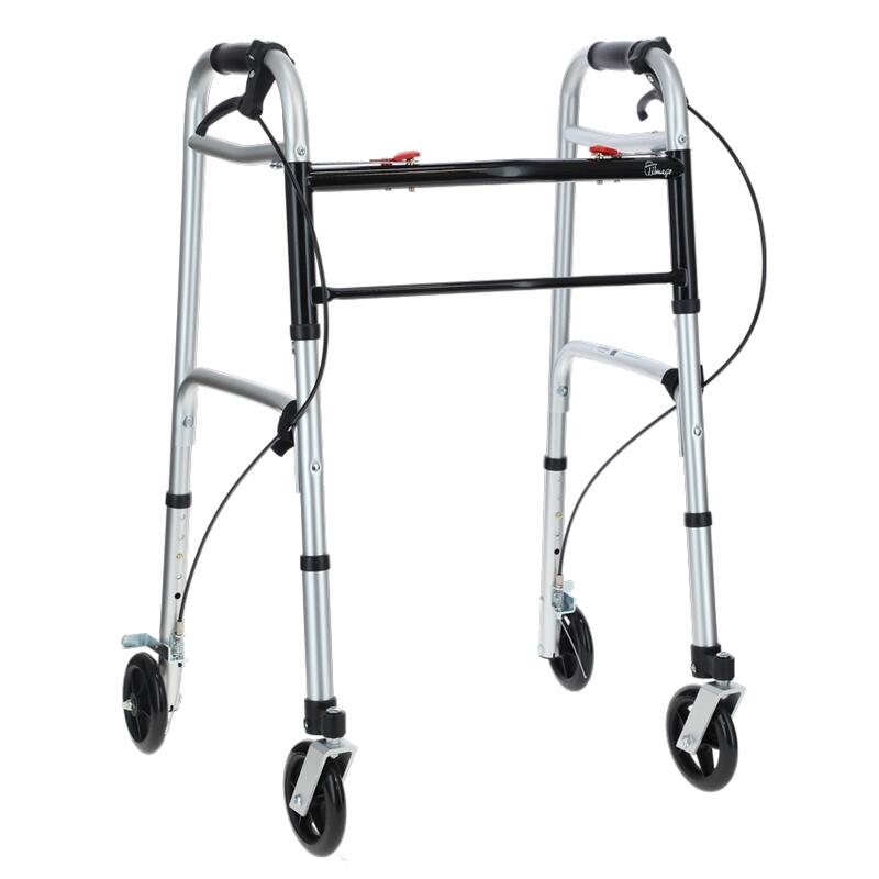 Cadru de mers pliabil cu roți