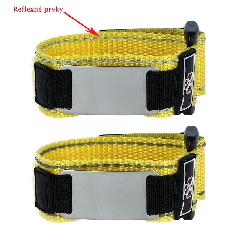 Bratara cu velcro cu stampila goala - galben pentru copii
