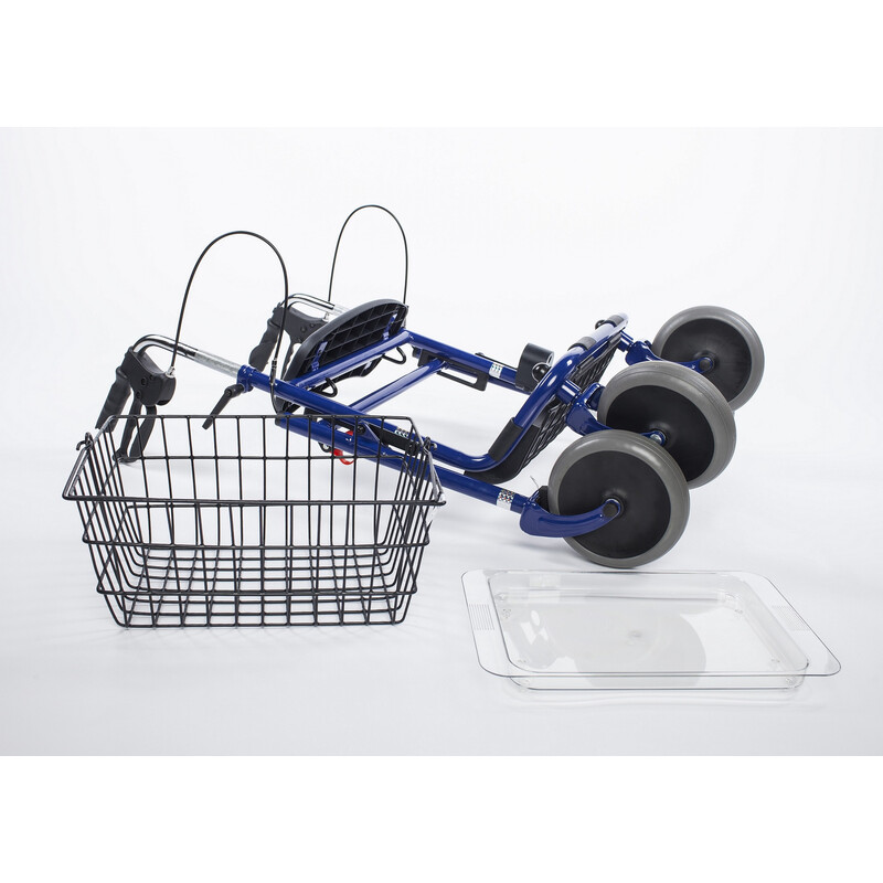 Rolator cu 4 roți cu șezut și coș